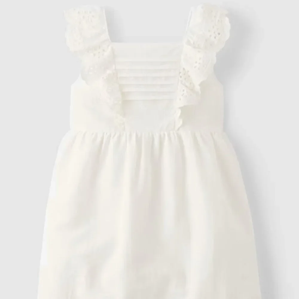 Gymboree Girls Off White Sleeveless Sundress Eyelet Flutter Prairie Fields NWT